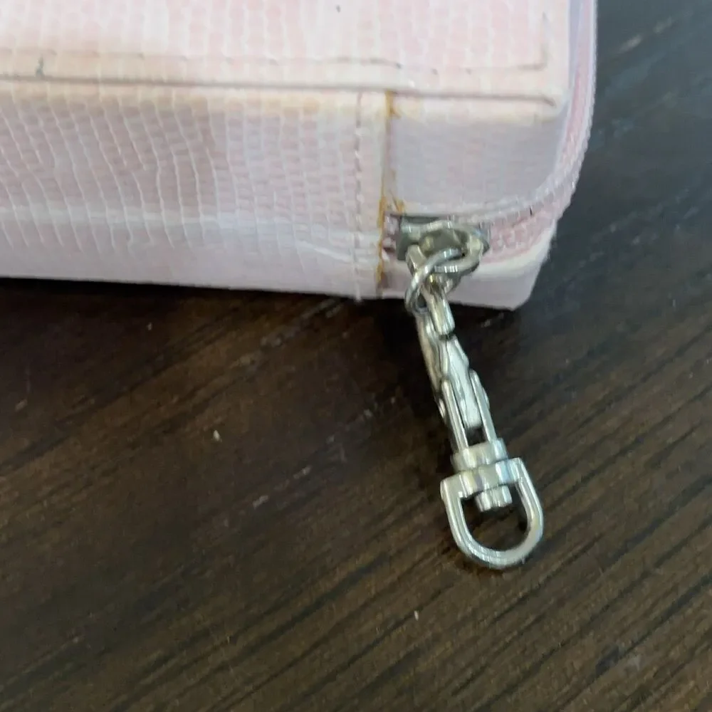 Ralph Lauren Romance Cosmetic Travel Case Light Pink Zipper 7x5